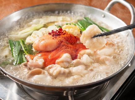 女子会必見☆【濃厚豆乳味噌】明太とろろもつ鍋コース3980円 飲み放題付