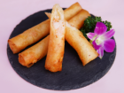 Seafood and cheese spring rolls