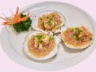 Steamed scallops and glass noodles with garlic (1 piece)