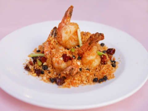 Fried shrimp with garlic