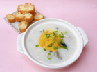 Porridge with century egg and pork