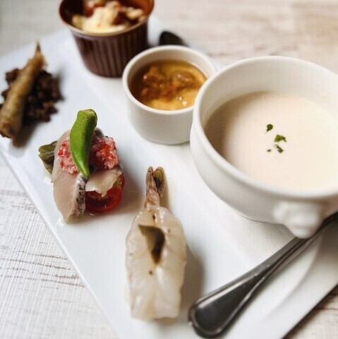 【前菜盛り合わせ】ランチコースに含まれています◎