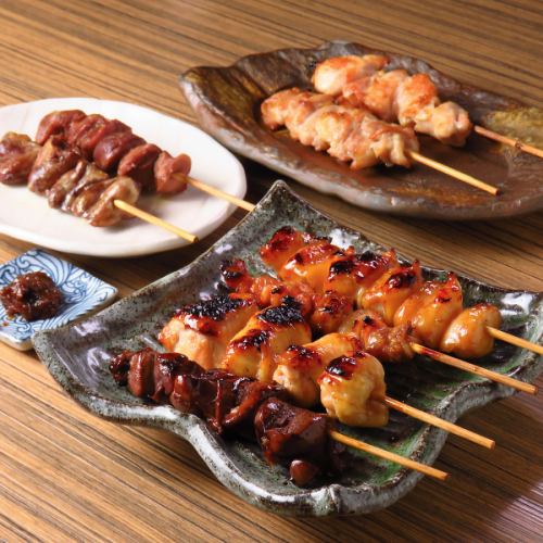 大山鶏の焼き鳥各種