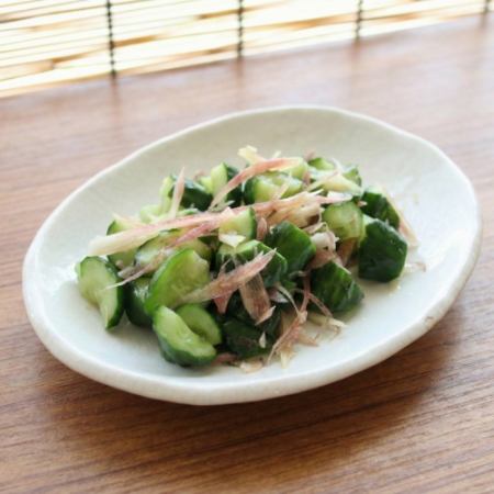 胡瓜の茗荷和え