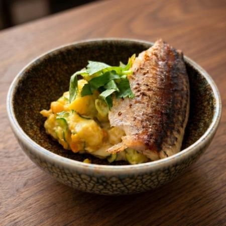 新じゃがと焼きアジのポテトサラダ