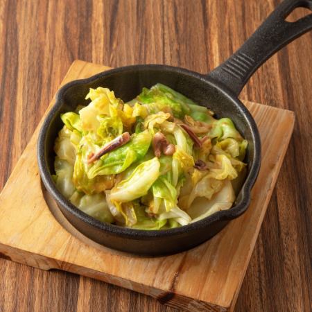 Stir-fried cabbage with squid butter