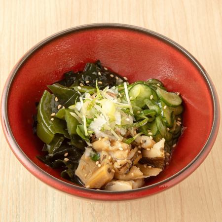 煮穴子と三陸産わかめの酢の物