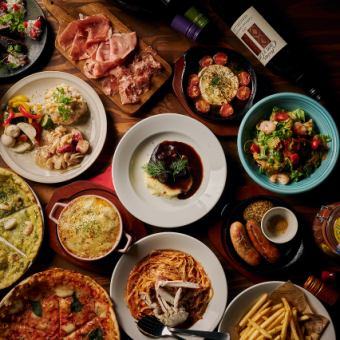 【호화 환송 영회 코스】180분 음료 무제한!선택할 수 있는 피자 소탄・그라탄 파스타 등 전 14품★5000엔