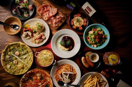 【호화 환송 영회 코스】180분 음료 무제한!선택할 수 있는 피자 소탄・그라탄 파스타 등 전 14품★5000엔