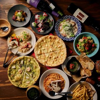 【여자회 코스】150분 음료 무제한!전채 3종 모듬이나 계절의 아히조, 피자 등 전 11품★3500엔