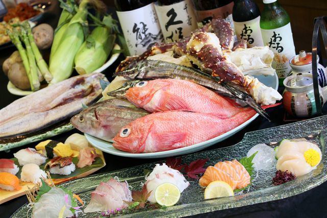 “北海道精心挑選的食材”山海的祝福♪牡丹蝦和北海道章魚♪