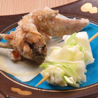 Fried date chicken wings