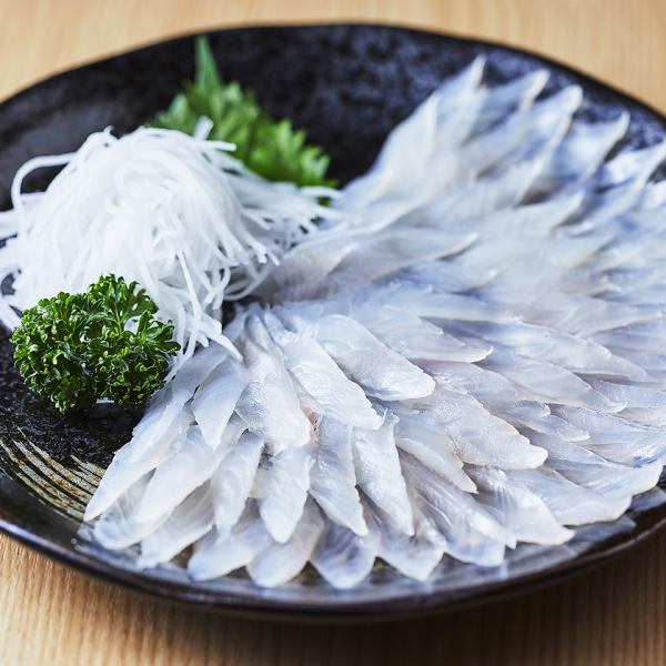 【招牌菜單】去皮（附肝醬）1430日元!從能登直送的新鮮生魚片。配上特製的肝醬♪