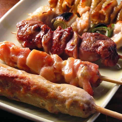 Assorted skewers 800 yen (tax included)
