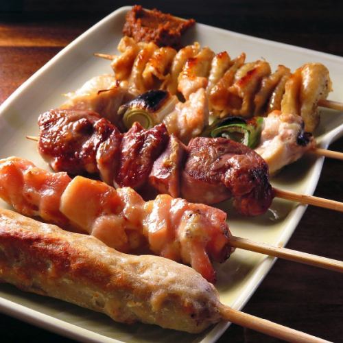 Variety of skewers from 170 yen
