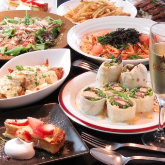 【コスパ重視☆】”100種類以上のドリンク”120分飲み放題付♪6品4500円→4000円☆