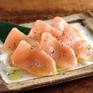 Raw ham made from chicken raised in Kagoshima Prefecture