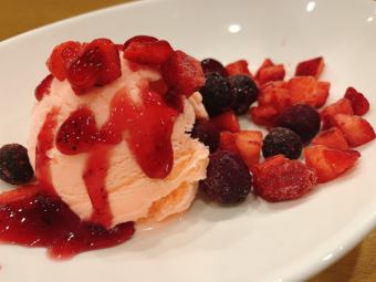 Alluring triple berry ice cream
