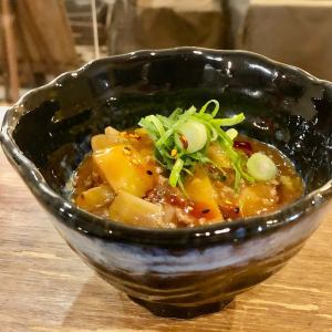 新じゃがのマーボー風
