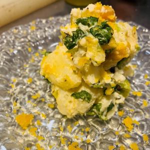 自家製カラスミ入りポテトサラダ
