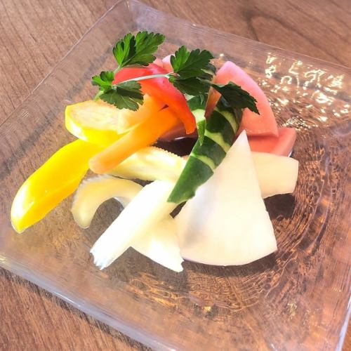 야채 다채로운 피클