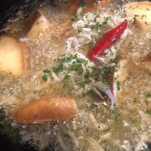 釜揚げしらすとしいたけ