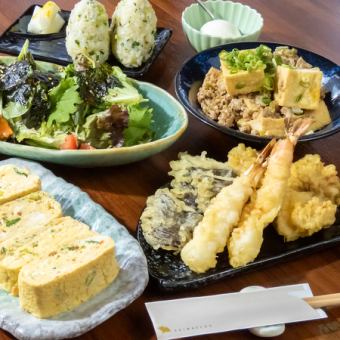 【天ぷらと美酒を愉しむ◎美味コース】◎天ぷら3種盛り等全6品120分飲み放題付5500円（税込）