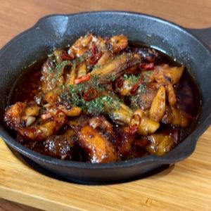 鶏ときのこのチリージョ