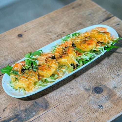 美味的虾仁蛋黄酱