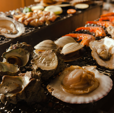 [Our most famous item!] Luxurious seafood from all over Tohoku! 60 minutes all-you-can-eat Hamayaki with all-you-can-drink sofudori 3,500 yen (tax included)