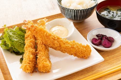 <Set meal> Fried shrimp set meal