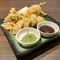 心脏和蔬菜天妇罗