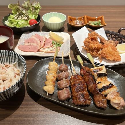 [Food only] From our signature skewers to dessert, you're guaranteed to be completely satisfied! "Torisee Course" 4,000 yen