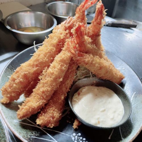You can add jumbo fried shrimp to any course for an additional 500 yen.