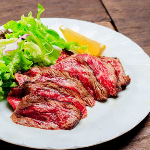 Red beef shoulder loin charcoal-grilled steak