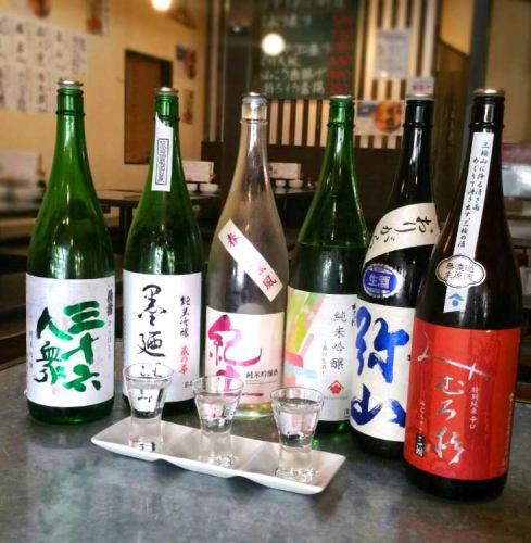 We offer a selection of local sake from all over the country!