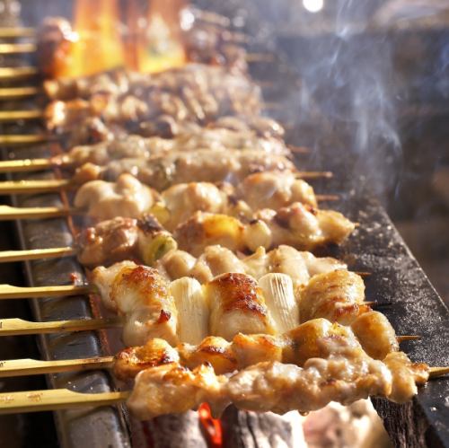 備長炭で焼き上げる香ばしい焼鳥のランチメニュー