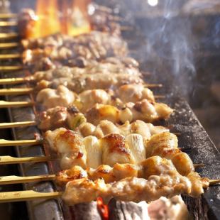 Charcoal grilled skewers dinner [Ume] Food only 2,500 yen