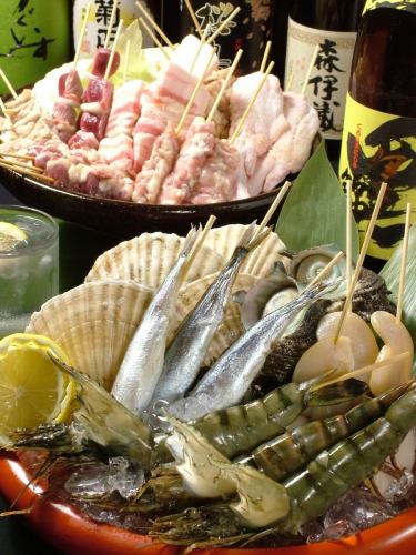 本陣定番の焼き鳥90円~