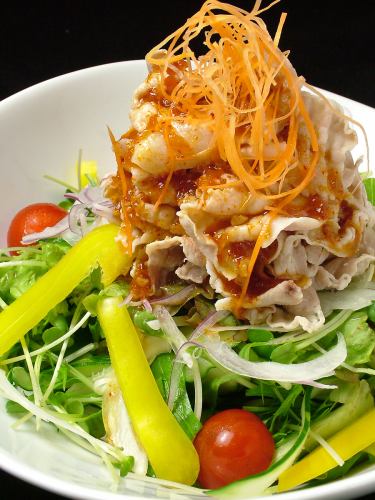 ピリ辛豚しゃぶサラダ/生ハムシーザーサラダ