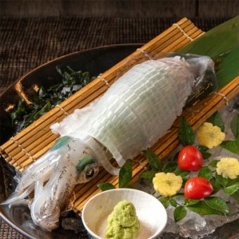 【極み・活きイカ造り選べる鍋コース】　《2.5H飲放》呼子の活きイカ造り、鮭の土鍋ご飯など10品