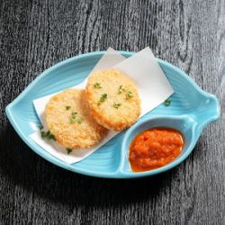 Sweet shrimp croquette (with tomato sauce)
