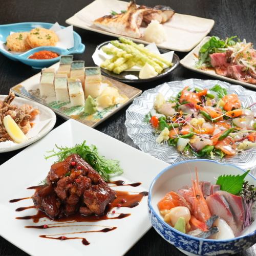 旬の食材を使った旬彩居酒屋Uruの極上宴会コース！