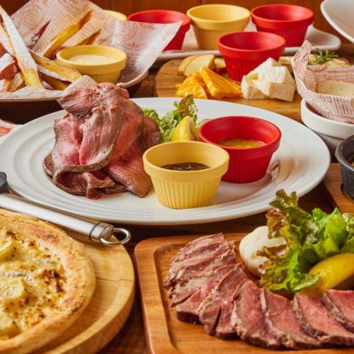 Many gems that go well with wine such as roast beef and prosciutto ham board ♪