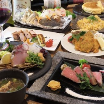 冬の味覚堪能コース★特選牛＆旬魚藁焼き含む全9品＋2時間[飲放]付6000円（税込）