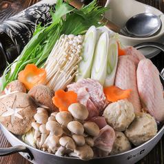You can choose a hotpot (chicken hotpot course with chicken as the main course) 7 dishes with 2 hours of all-you-can-drink for 3,500 yen