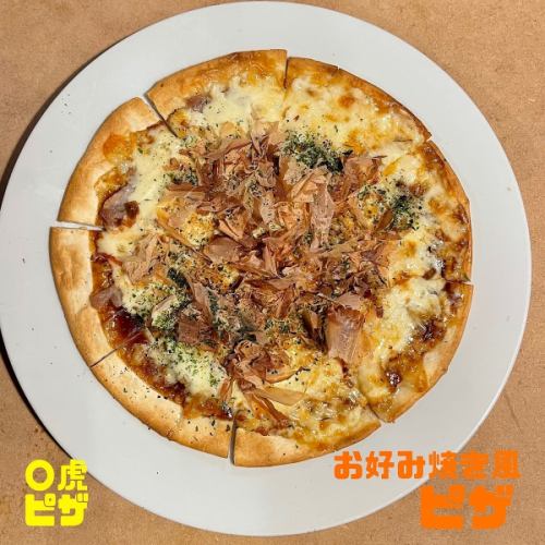 Okonomiyaki style pizza