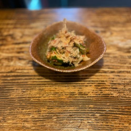 キューリのタタキ梅肉和え