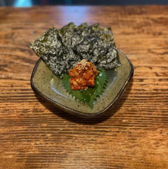 チャンジャと韓国のり