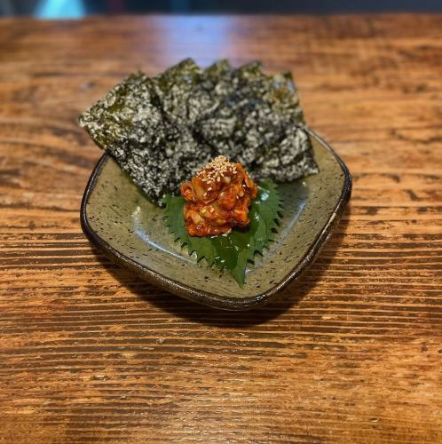 チャンジャと韓国のり